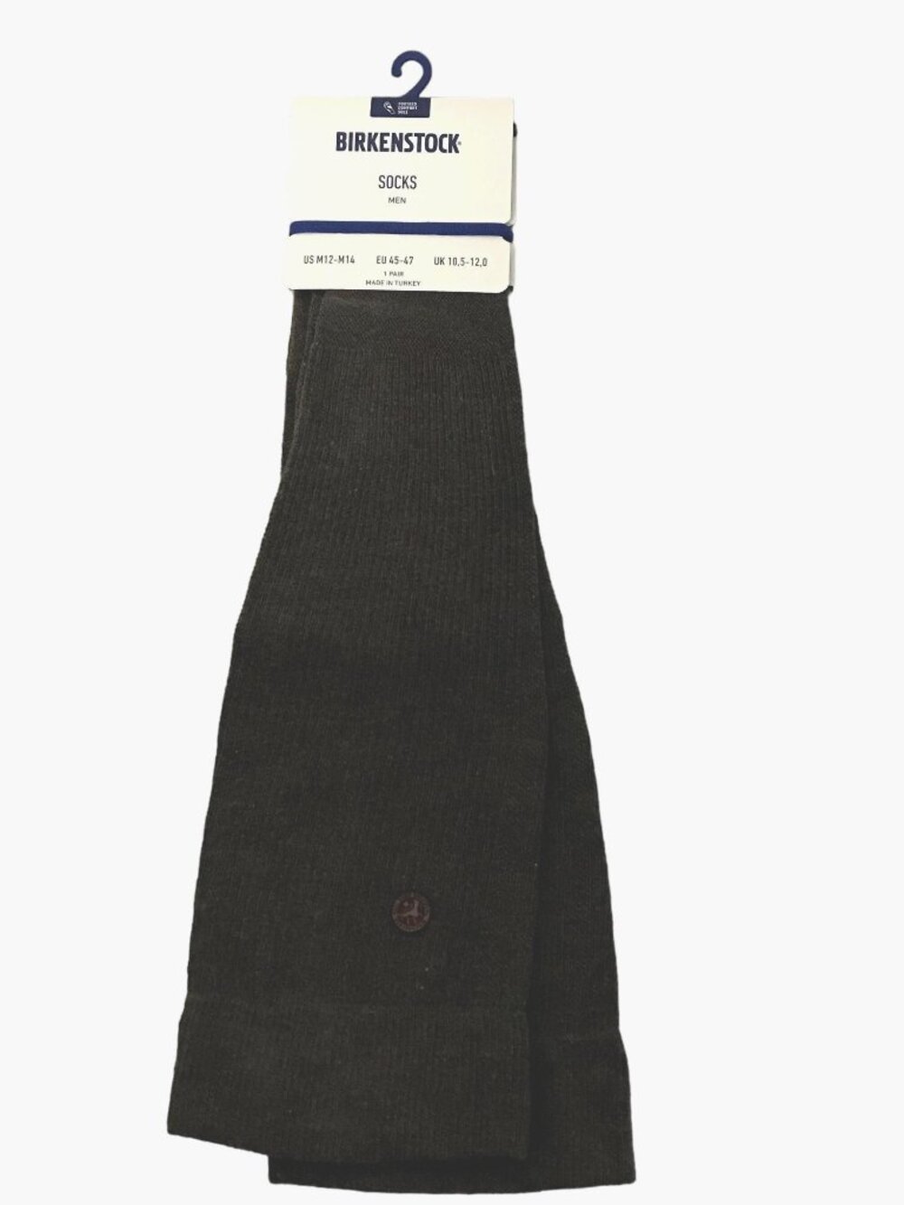 Birkenstock Men's Brown Knee High Support Sole Socks Size 12-14 UK 10.5-12